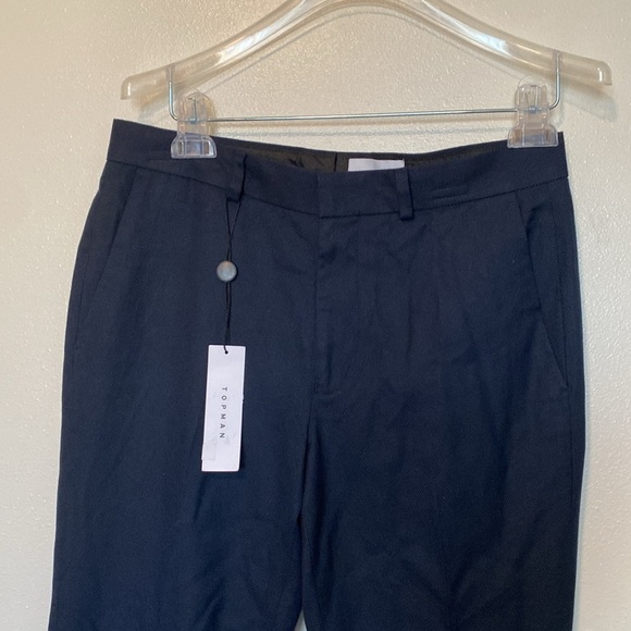 Topman tapered pronounced twill trousers in black pants with pockets 30x32 - Picture 4 of 16